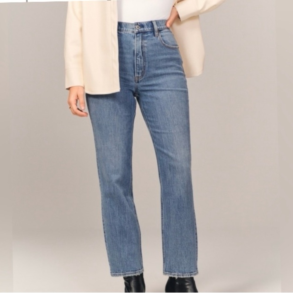 Abercrombie & Fish Curve Love Ultra High Women's Blue Jeans